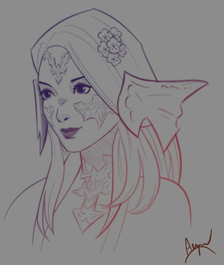 Art Party Sketch by https://twitter.com/AerynNyx